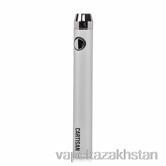 Vape Smoke Cartisan Button VV 900 Dual Charge 510 Battery [Micro] Silver